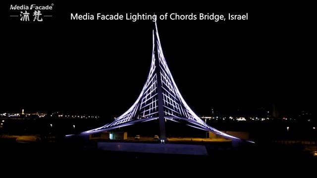 Media Facade Lighting of Chords Bridge, Israel смотреть онлайн