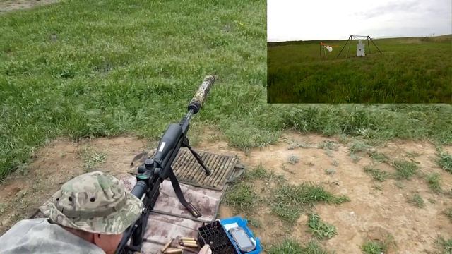 Стрельба на 850 метров ОРСИС Т5000 338LM по гонгу, ветер 2-11 М/С.