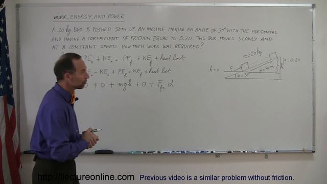 Physics 8 Work, Energy, and Power (23 of 37) Box pushed up a Rough Incline With Friction смотреть онлайн