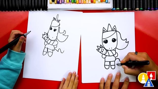 How To Draw A Mom And Baby Unicorn смотреть онлайн
