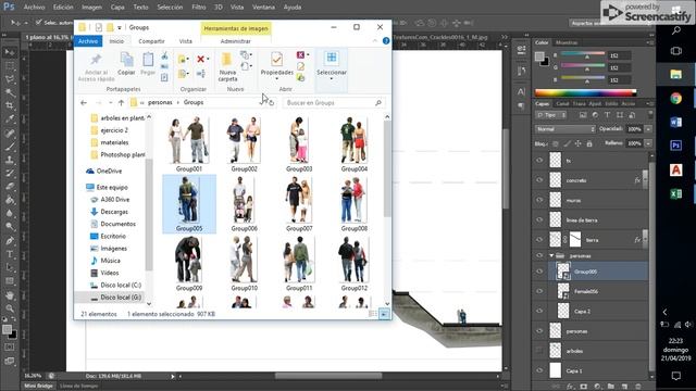 Corte en Photoshop (Ambientación personas y arboles) 3/4 смотреть онлайн