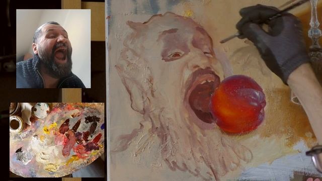 Как написать портрет в сложном ракурсе с яркой эмоцией - Юрий Клапоух смотреть онлайн