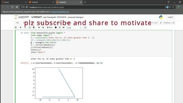 how to plot triangle, square, pentagon etc in python смотреть онлайн