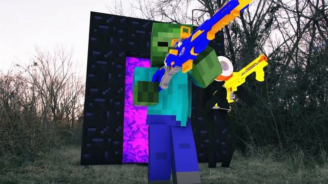 NERF meets Minecraft (NERF WAR FULL MOVIE) (FPS), mastodon, nerf zombies, call of duty смотреть онлайн