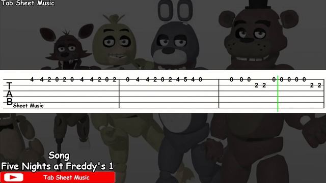Five Nights at Freddy's 1 - Song Guitar Tutorial смотреть онлайн