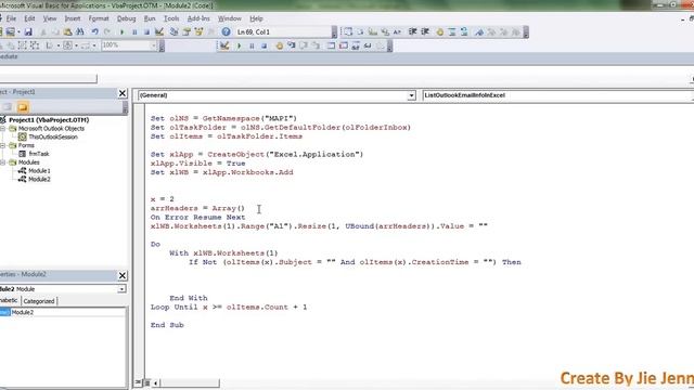 Excel Outlook VBA: List Outlook Email Info In Excel смотреть онлайн