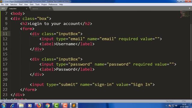 How to create animated login form with floating placeholder text смотреть онлайн