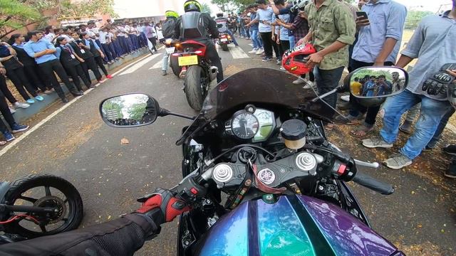Loudest Kawasaki Ninja H2 In Kerala | Mangalam College Of Engineering смотреть онлайн