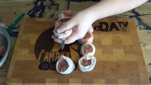 Вкуснейший шашлык из вырезки с беконом!