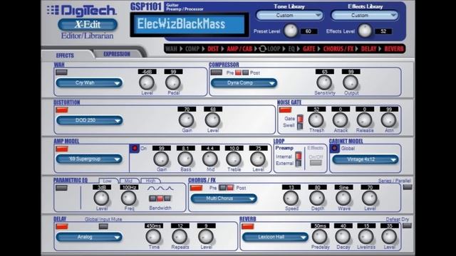 Electric Wizard "Black Masses" Digitech GSP1101 preset смотреть онлайн