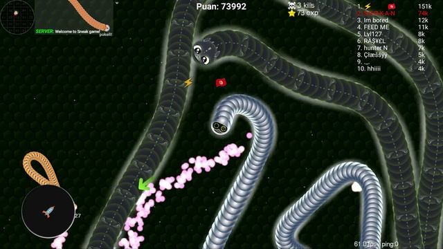 Sneak.io - Online io Snake Game New io Game смотреть онлайн