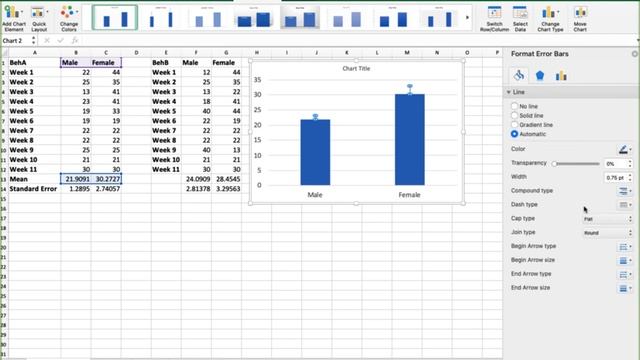Excel -clustered bar chart with standard error bars смотреть онлайн