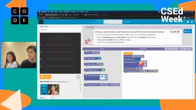 CSEdWeek 2021: Poem Art Hour of Code смотреть онлайн