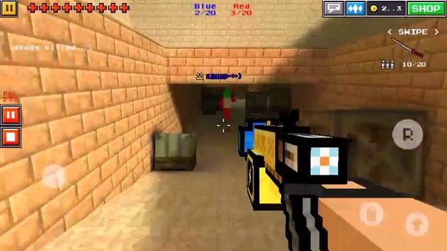 Человек играет в Pixel Gun 3d первый раз смотреть онлайн