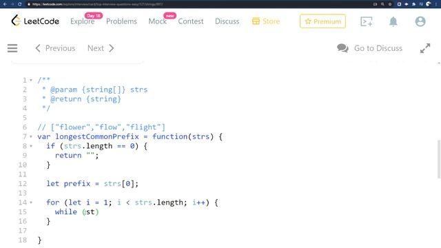 LeetCode 14 Longest Common Prefix | JavaScript Solution | Top Interview Questions Easy смотреть онлайн