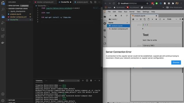 How to customize the jupyter/datascience-notebook container with docker-compose смотреть онлайн