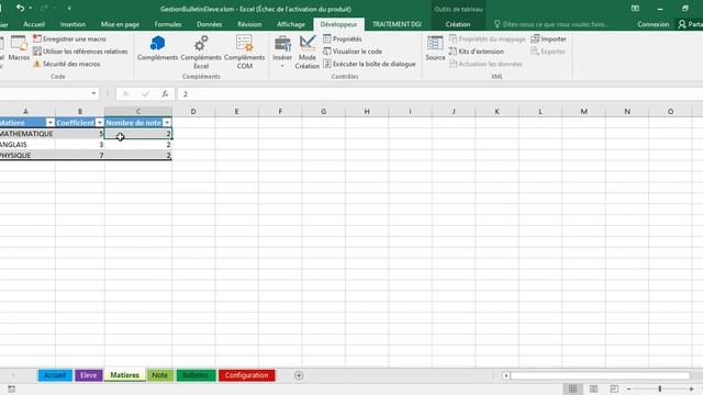 Excel & VBA : Edition et impression des bulletins scolaires des élèves (partie 2 de l'application) смотреть онлайн