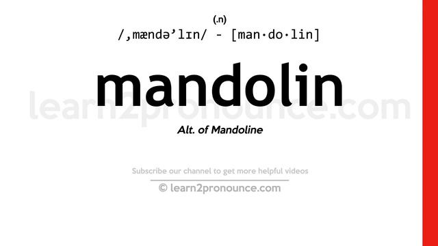 Pronunciation of Mandolin | Definition of Mandolin смотреть онлайн