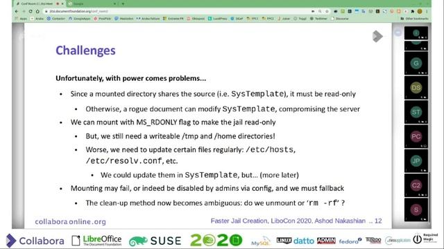 openSUSE + LibreOffice Conference 2020: Faster Jail Creation with Bind-Mount смотреть онлайн