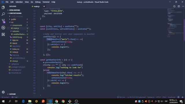 Simple Weather App With React Hooks( useReducer, useContext ) смотреть онлайн