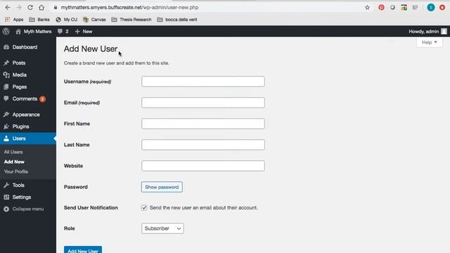 Adding a User to Wordpress смотреть онлайн
