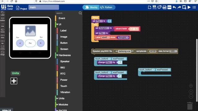 M5Core2 Song Player with Uiflow смотреть онлайн
