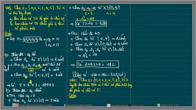 Bài giảng Tổ hợp và Xác suất (Bài toán tạo số tự nhiên - Part 2) смотреть онлайн