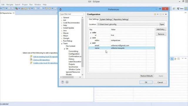 Site Para Instalação Git e Eclipse - Configuração do Config Git смотреть онлайн