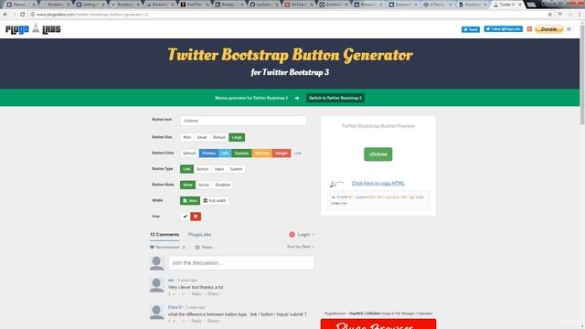 126 button options with bootstrap смотреть онлайн