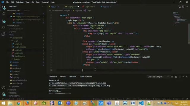 Creating Login and Register Page Design in React Js, Router tutorial | Developers Diary смотреть онлайн