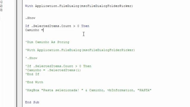 Como Retornar CAMINHO de Pasta de Arquivo com Códigos Excel VBA смотреть онлайн