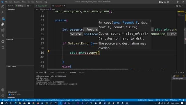 Rust - Shellcode Runner using WinAPI смотреть онлайн
