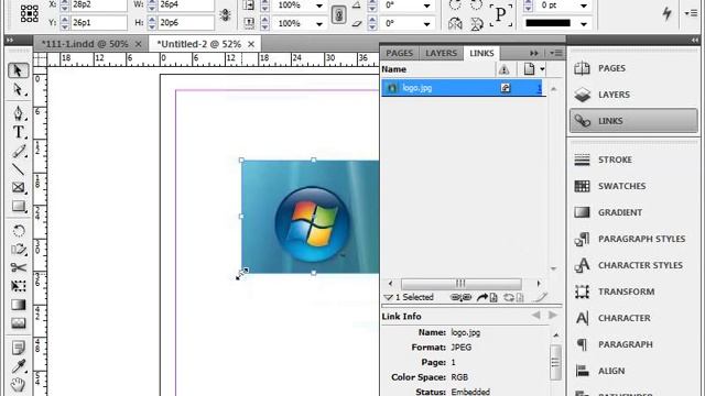 Вставка изображений в Adobe InDesign CS4 (30/41) смотреть онлайн