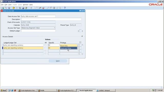 oracle r12 Data Acces Set смотреть онлайн