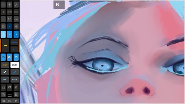 Blue Girl Speedpainting done in the forest - ASMR - Paint Tool Sai v2 смотреть онлайн