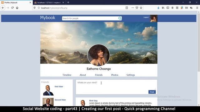 Social Website from scratch - Part 43 - Creating a post | OOP PHP with MYSQL Database смотреть онлайн