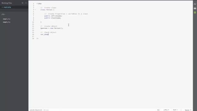 PHP OOP with bracket 3 Create Object смотреть онлайн