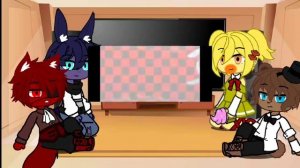 Фнаф 1 реагирует на Фнаф 9