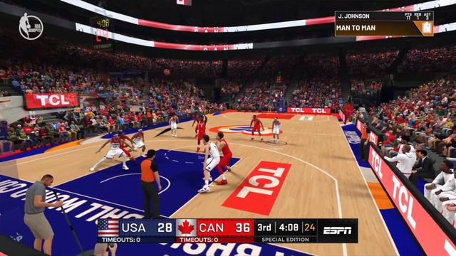 JETPACK LEADS TEAM USA IN THE FIBA WORLD CUP|| NBA 2K23 PCBASKET MOD|| JETPACK DROPS 37?? смотреть онлайн