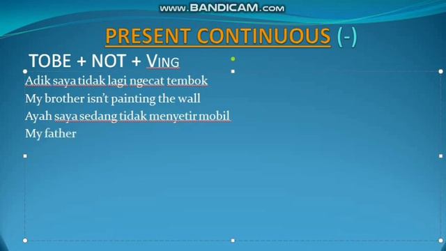Present Continuous (-) смотреть онлайн