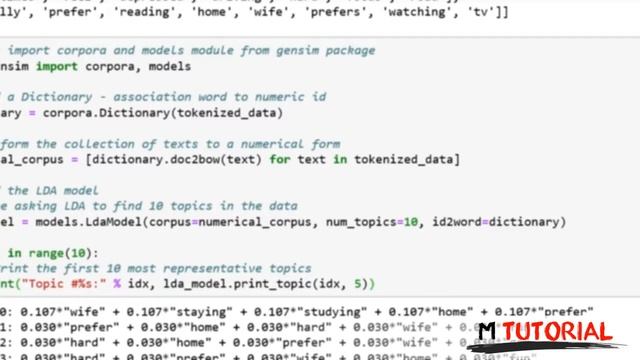 Tutorial Python from zero to hero #13 Topic Modeling LDA # M Tutorial смотреть онлайн