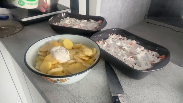 Палтус запечённый с картофелем в духовке. Просто и очень вкусно!!! смотреть онлайн