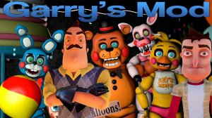 ШОУ ХРИПЛЫХ!АНИМАТРОНИКИ ПУГАЮТ ОХРАННИКА FNAF 2 COOP!ИГРА ПРИВЕТ СОСЕД В GARRY'S MOD!HELLO NEIGHBOR