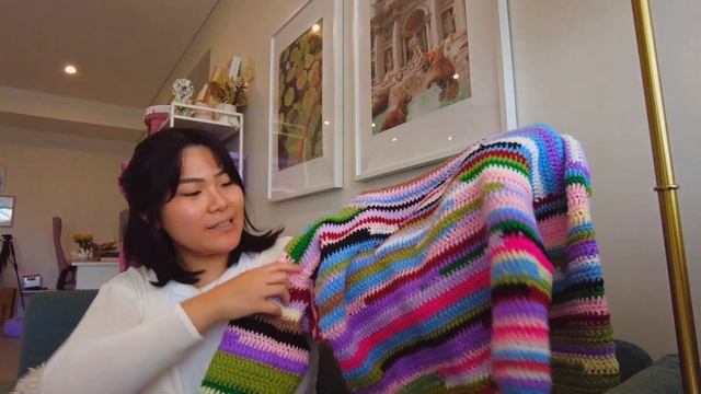 I Crocheted The PERFECT Scrap Yarn Sweater (you Need To Try This!!) ??