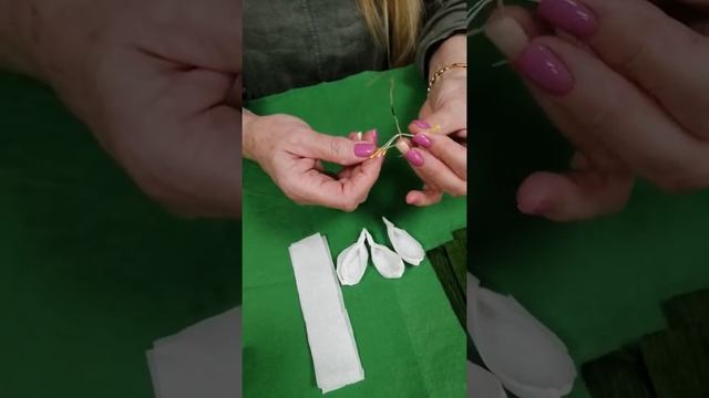 Подснежники из крепированной бумаги. смотреть онлайн