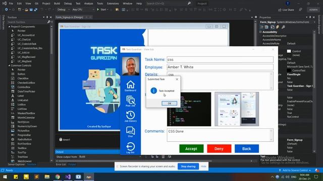 OOP2 C# Project With MS Sql Server. Task Guardian Task Management and Chat System. смотреть онлайн