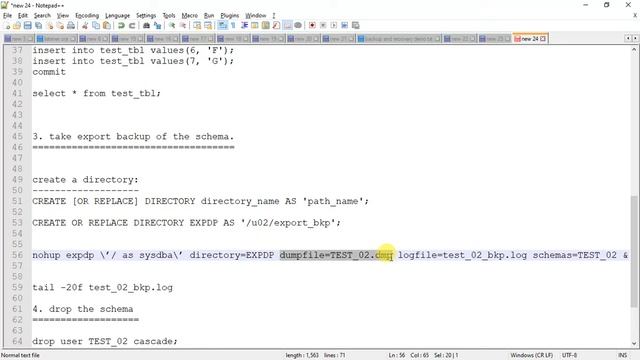 HOW TO PERFORM BACKUP AND RESTORE USING EXPDP/IMPDP UTILITY|| ORACLE 12C || DBA FROM INDIA смотреть онлайн