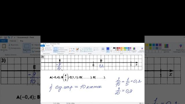 Координатная прямая. Отметить точки на координатной прямой. смотреть онлайн