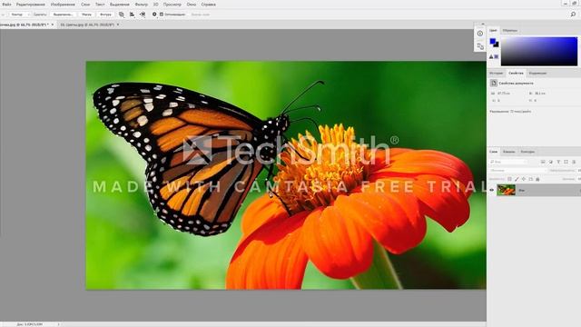 ОБРЕЗАНИЕ ОБЬЕКТА И ЕГО ВСТАВКА НА ДРУГОЙ СЛОЙ/ Photoshop CC 2017 смотреть онлайн