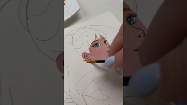 Процесс рисования иллюстрации акрилом KolerPark в скетчбуке InkBerry ?? Скоро расскажу про акрил? смотреть онлайн